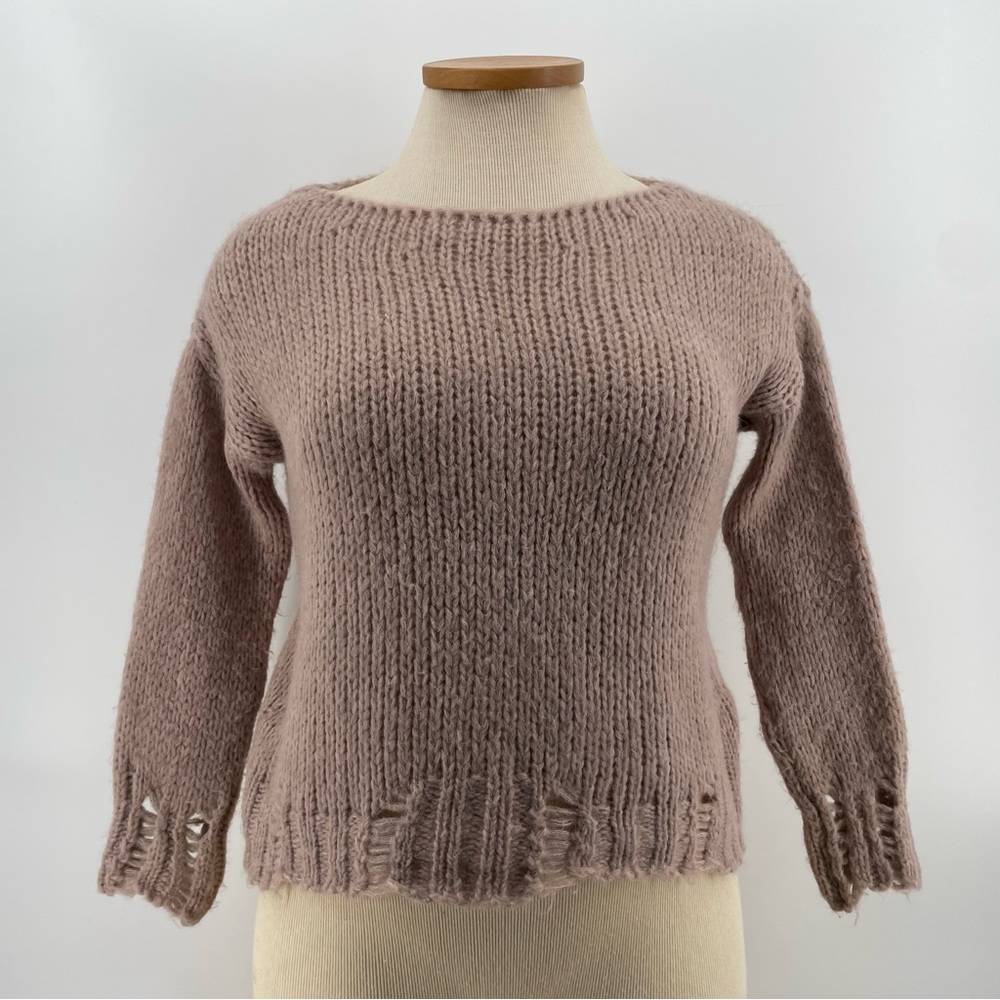 Baci Italian Mauve Pink Wool Blend Sweater S